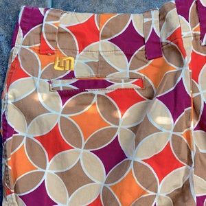 Mod Argyle Print Loudmouth Golf Capris sz 4